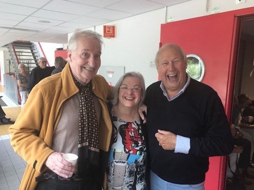 Met het fenomeen, drummer John Engels. Nog even jong als 40 jaar geleden